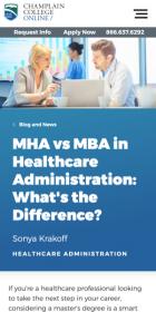 MHA vs MBA in Healchare Administration blog post